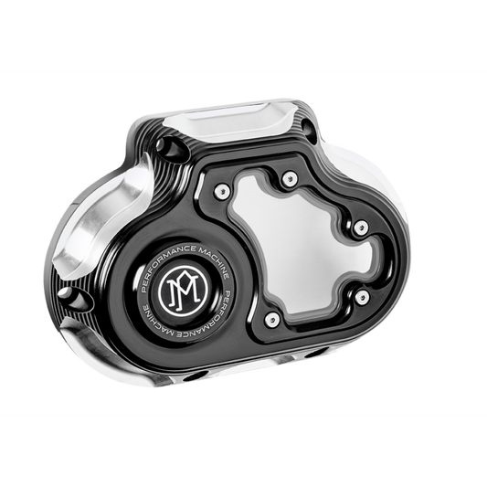 Performance Machine Vision 離合器 蓋 附 飾框 - 黑色切削面｜0177-2081M-BM
