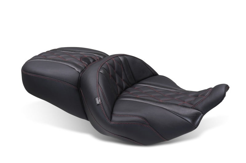 Mustang Seats 23-25 Harley CVO Road Glide (ST) Super Touring Standard Reach One-Piece, 2 UP 黑色｜89411DC
