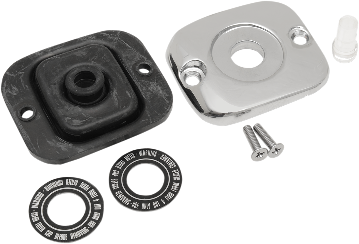 Drag Specialties 1731-0469 Chrome Front Master Cylinder Cover with Sight Glass - OEM 45004-96
