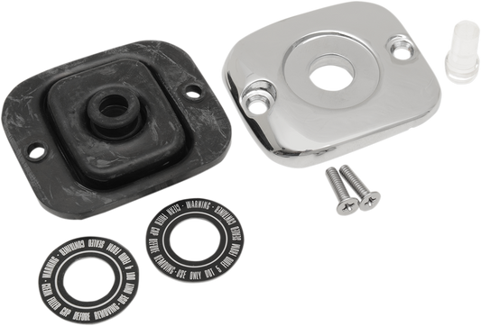 Drag Specialties 1731-0469 Chrome Front Master Cylinder Cover with Sight Glass - OEM 45004-96