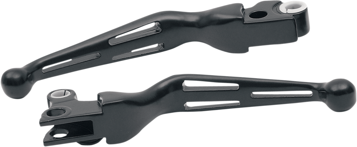 Drag Specialties DRG-0610-0221 LEVERS SLOT BLK 08-13FLT