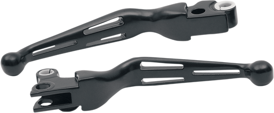 Drag Specialties DRG-0610-0221 LEVERS SLOT BLK 08-13FLT