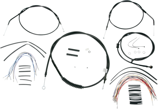 Burly Brand Black Vinyl Handlebar Installation Kit for 2007–2013 XL | 12 in. | 0610-0270