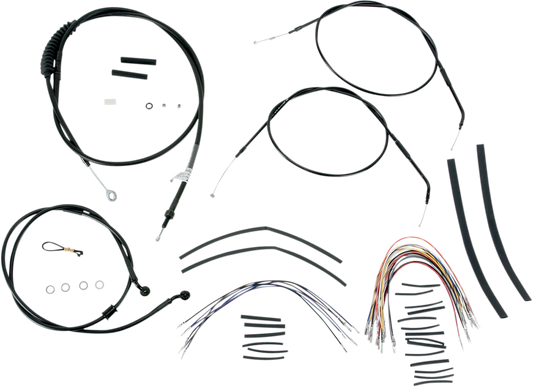 Burly Brand Black Vinyl Handlebar Installation Kit for 2007–2013 XL | 14 in. | 0610-0271
