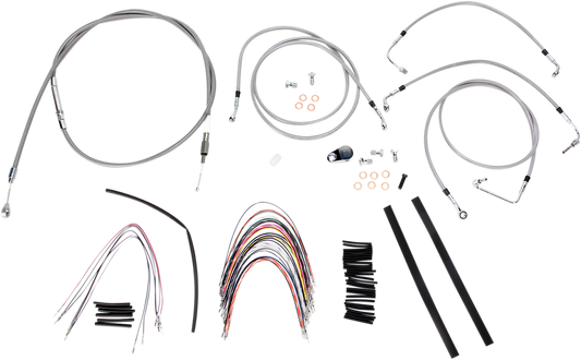 Burly Brand Stainless-Steel Handlebar Control and Brake-Line Kit | 14 in. | 0610-0746