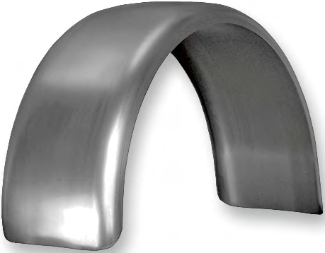 Drag Specialties 1401-0335 Raw Steel 6 in. Flat Rear Fender - Main View