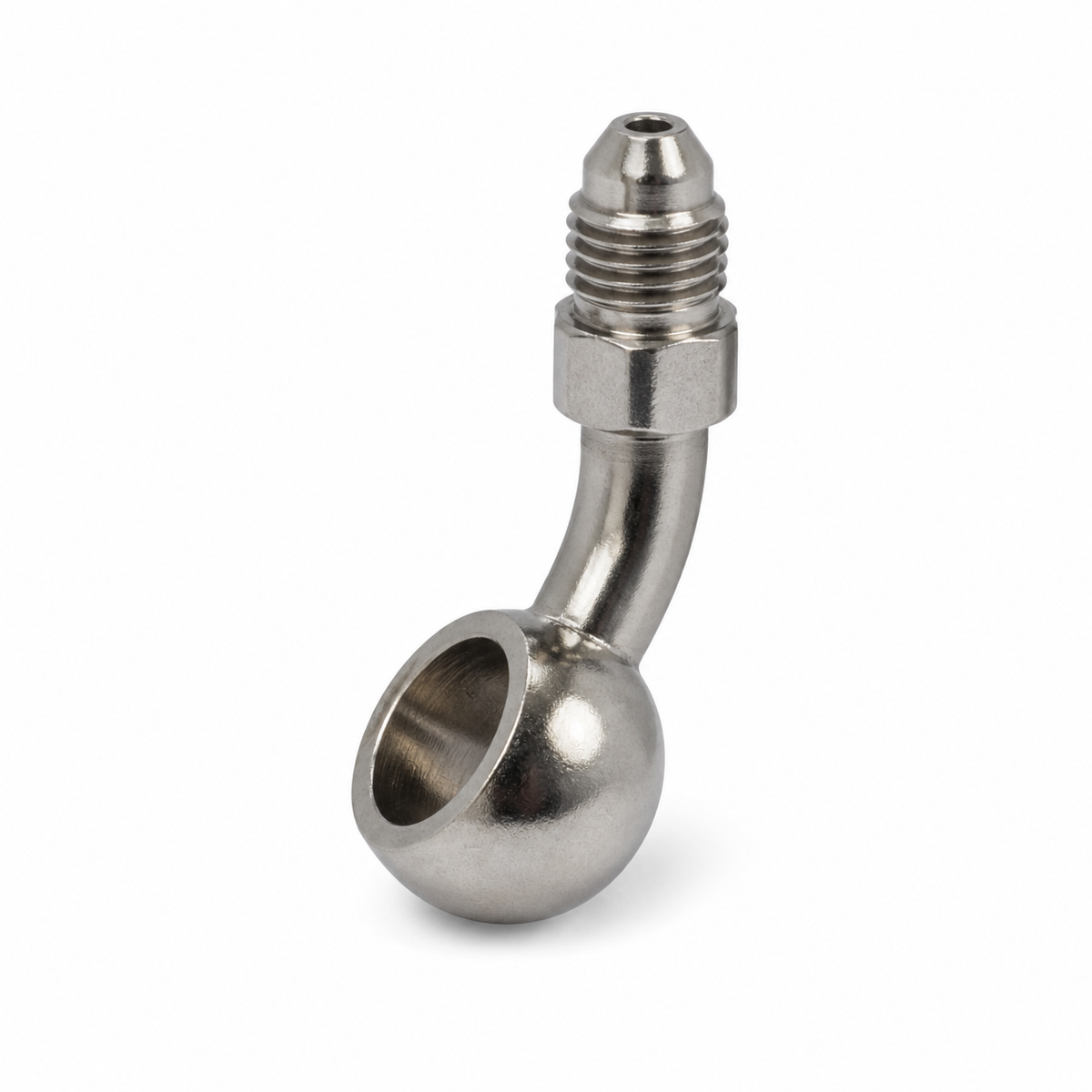 Drag Specialties 1742-0130 12 mm Banjo x -3 Male 35 Degree Fitting - Chrome