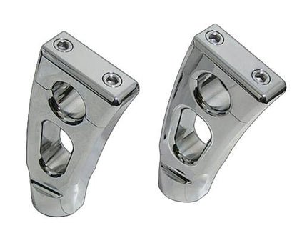Neofactory 001503 chrome slotted riser pair - detail view