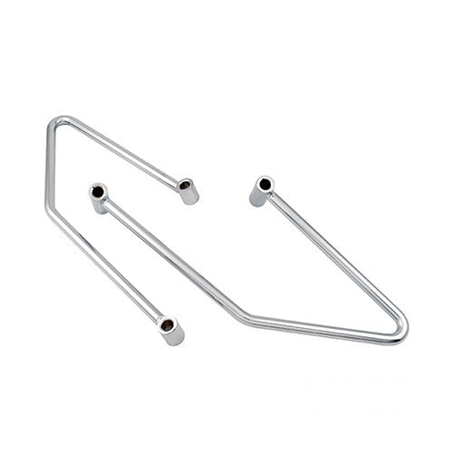 MotoTown 馬鞍包支撐架支架套件，鍍鉻色－Fits 2006-10 FXST / 2007-17 FLSTF