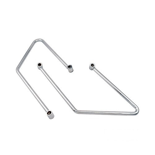 MotoTown Saddlebag Support Bracket Kit, Chrome - Fits 2000-05 FXST / 2000-17 FLST