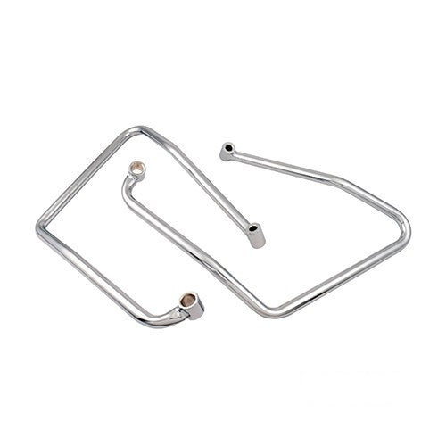 MotoTown Leather Saddlebag Support Bracket, Chrome
