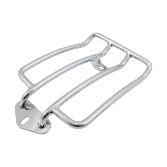 MotoTown Chrome Steel Solo-Seat Luggage Rack (FG-010012)