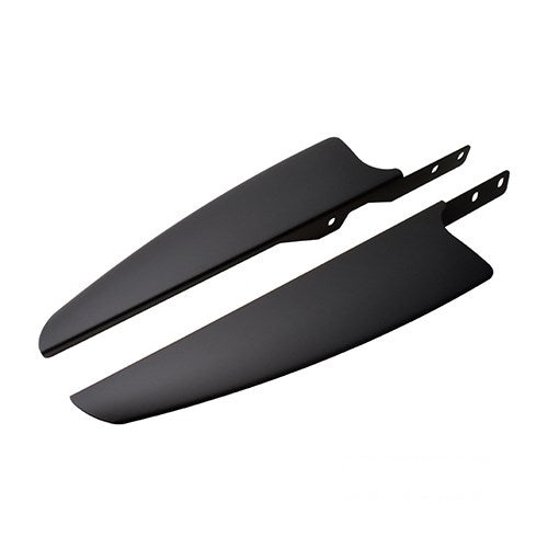 MotoTown Wind Deflector, Fork Mount, Black - Matte for 1986-2017 FLST / C/F/FB / FBS, FLS / S