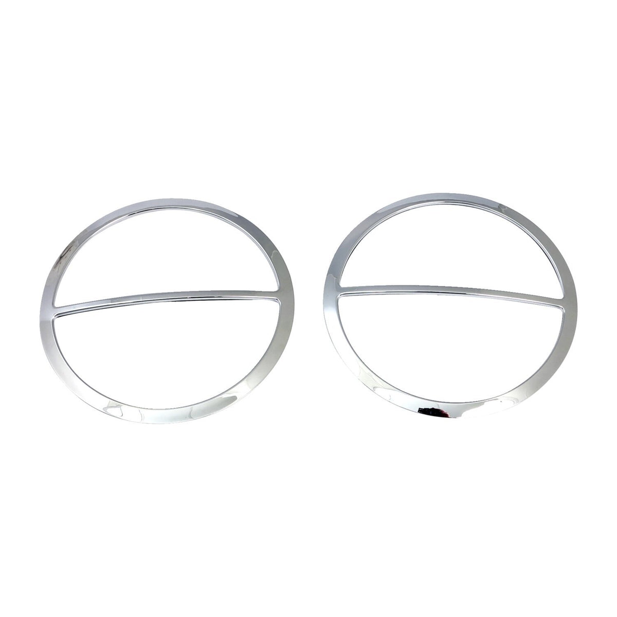 MotoTown Front Speaker Grille Trim Pair - Chrome ABS for 2014+ FLHT / FLHX / Trike