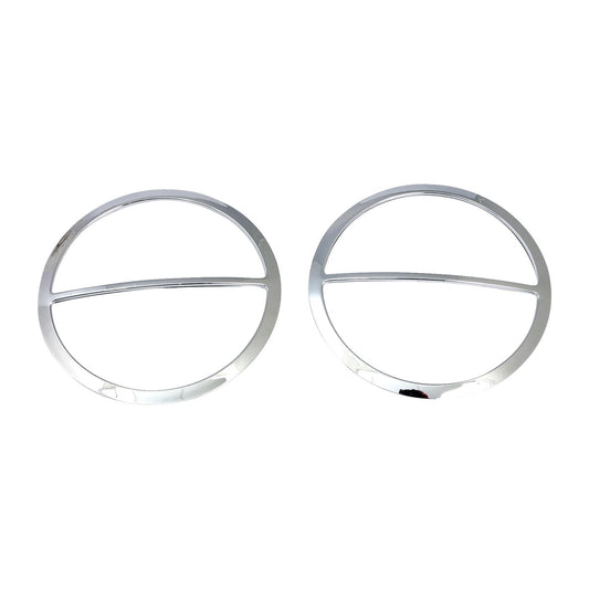 MotoTown Front Speaker Grille Trim Pair - Chrome ABS for 2014+ FLHT / FLHX / Trike