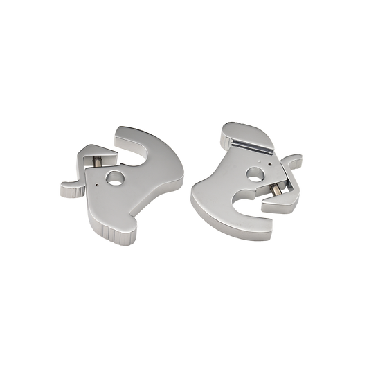 MotoTown Non-Locking Rotary Latch Pair for Detachable Side Plates and Tour-Pak Racks - Chrome, OEM 12600036 - FG-010037