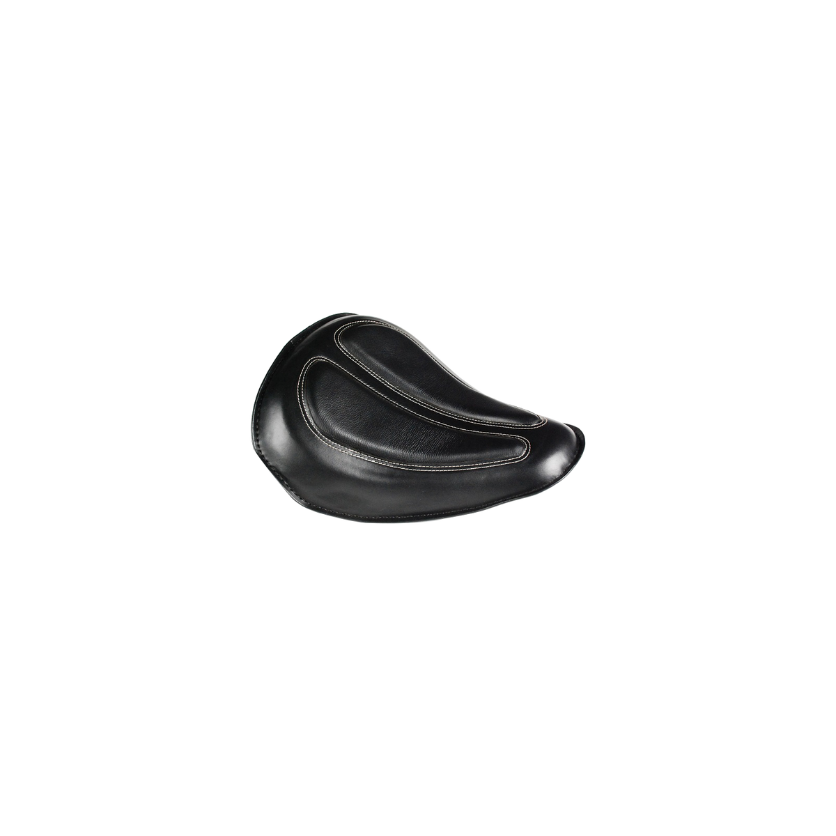MotoTown 黑色單人彈簧 Saddle，Real 皮革－素面