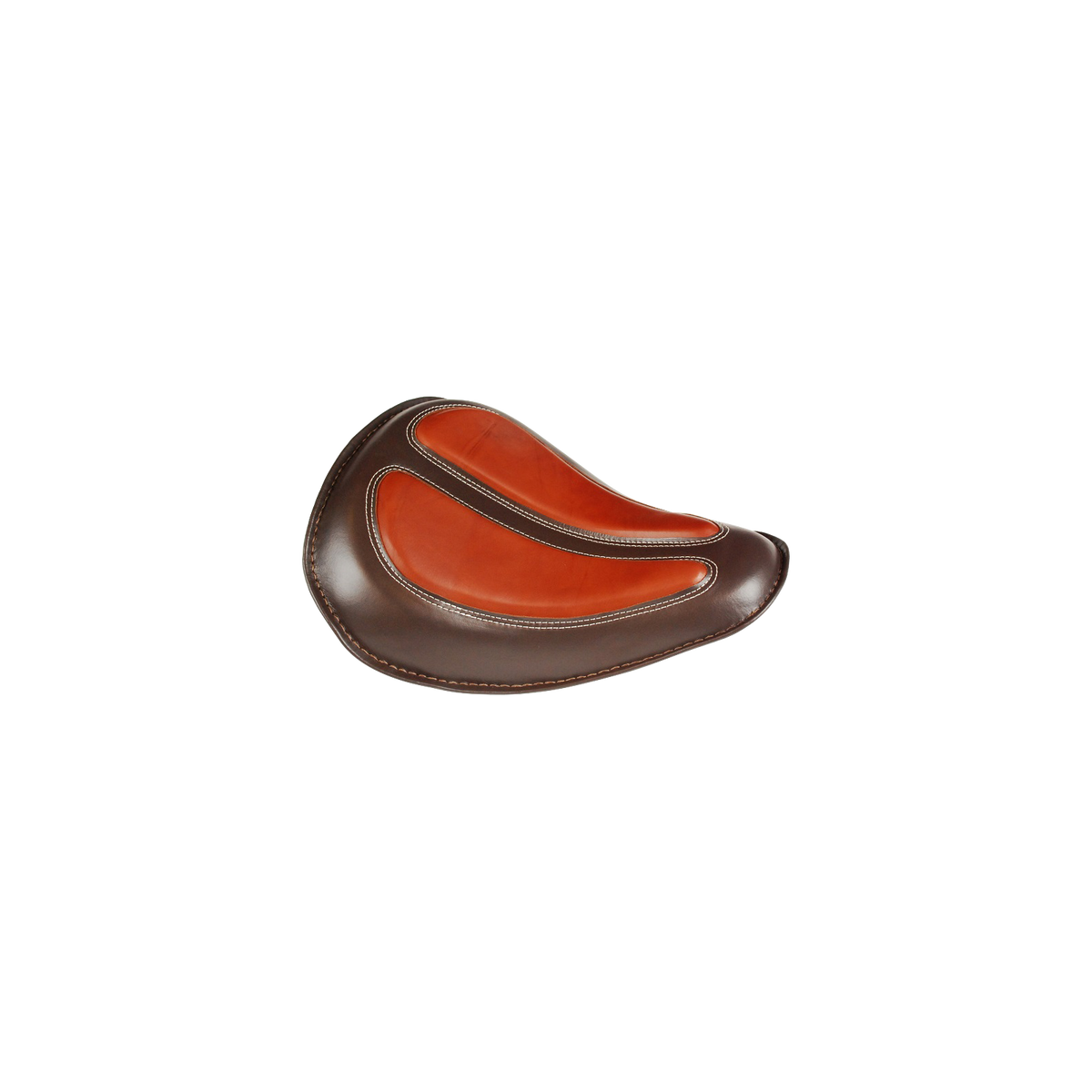 MotoTown Brown Synthetic Leather Solo Spring Saddle (FG-020008)