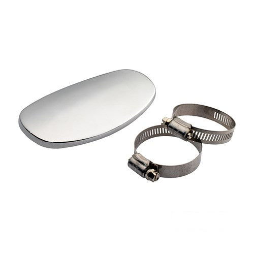 MotoTown 5-1/2 in. Spoon Exhaust Heat Shield Kit for 1-3/4 in. Pipes - Chrome