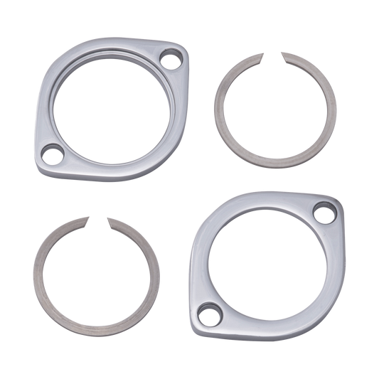 MotoTown Exhaust Flange Kit, Chrome for 1984+ Big Twin (FG-030034)
