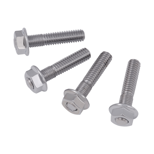 MotoTown Exhaust Stud & Nut - 8-Piece Set, Chrome for 1984+ Big Twin and 1986-2021 Sportster XL (FG-030037)