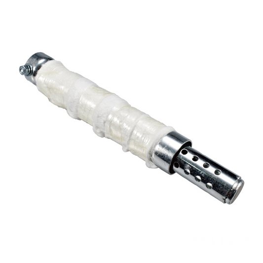 MotoTown 11.5 in. Quiet Baffle for 1-3/4 in. Exhaust Pipe - Silver, Zinc Chromate Plated