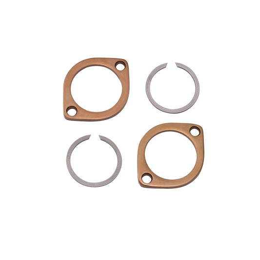 MotoTown Exhaust Flange Kit, Gold for 1985+ Big Twin / Sportster XL - FG-030060