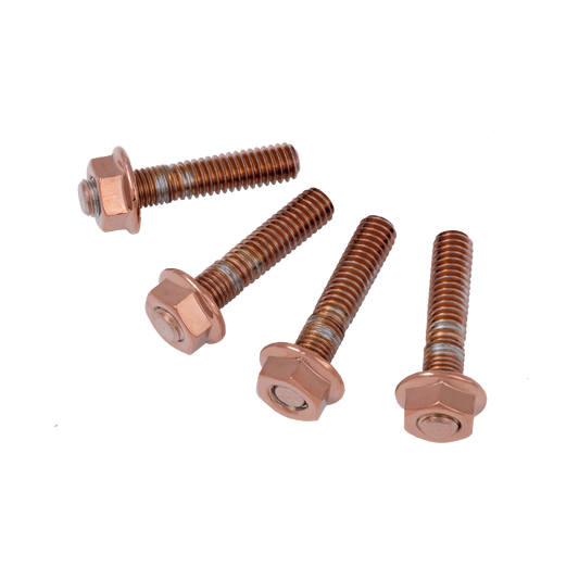 MotoTown Exhaust Stud & Nut - 8-Piece Set, Gold for Evolution Big Twin and Twin Cam (FG-030061)
