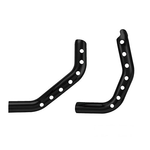 MotoTown Sportster Exhaust Heat Shield, Buckshot, Black for 2004-2013 Sportster XL
