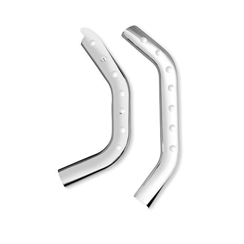 MotoTown Exhaust Heat Shield Set, Drilled, Chrome for 2014-2021 Sportster XL