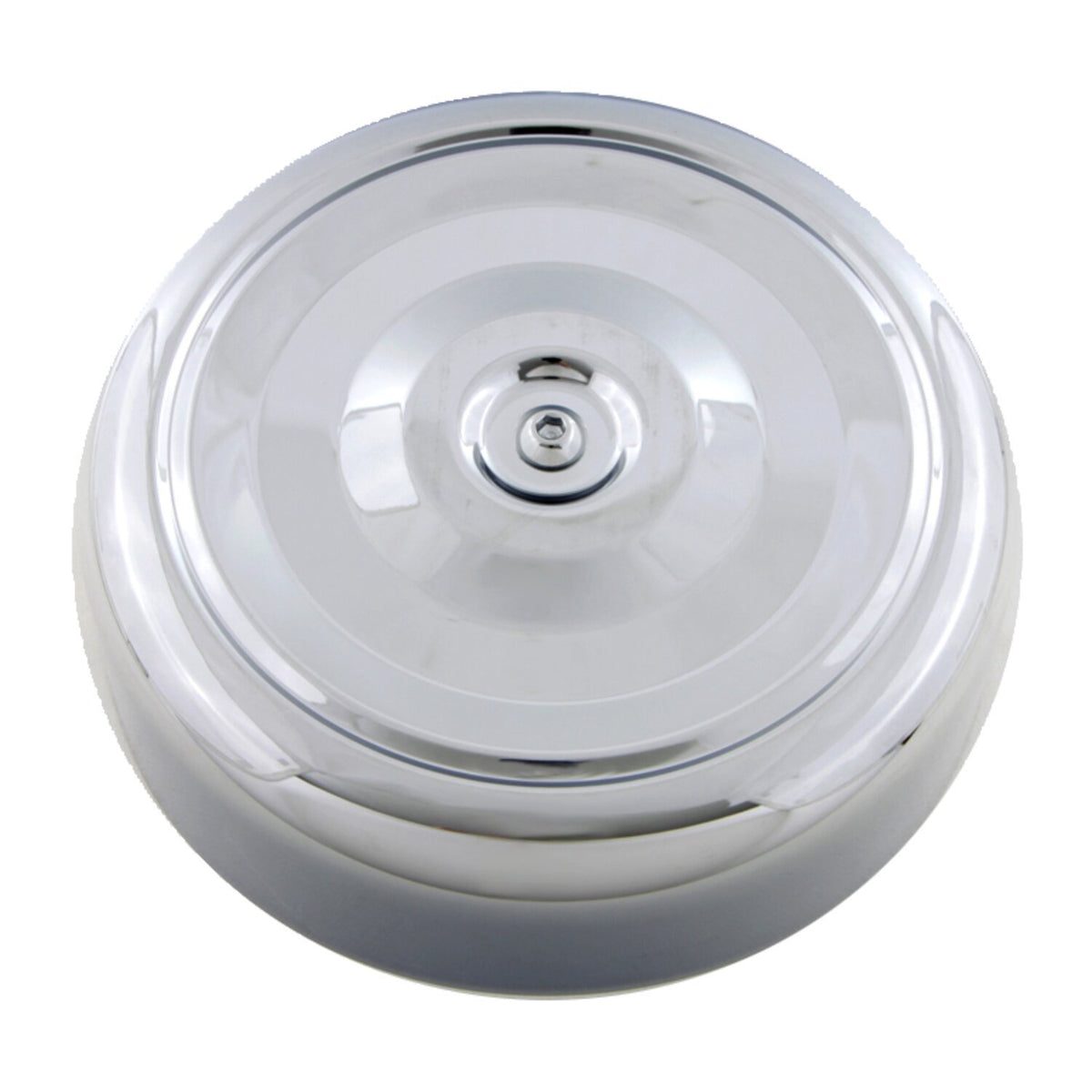 MotoTown 7 in. Bobber Air Cleaner Cover - Chrome Steel for 1966-1989 Big Twin / 1966-1987 XL