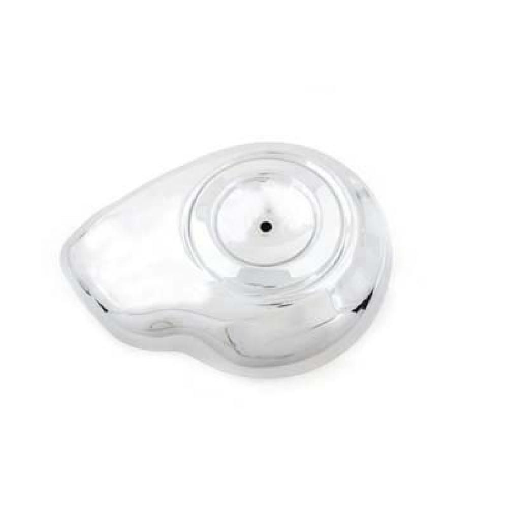 MotoTown 8 in. Teardrop EFI Air Cleaner Cover - Chrome, OEM 29184-08 / 28725-10 for 2008-2017 Dyna / Softail