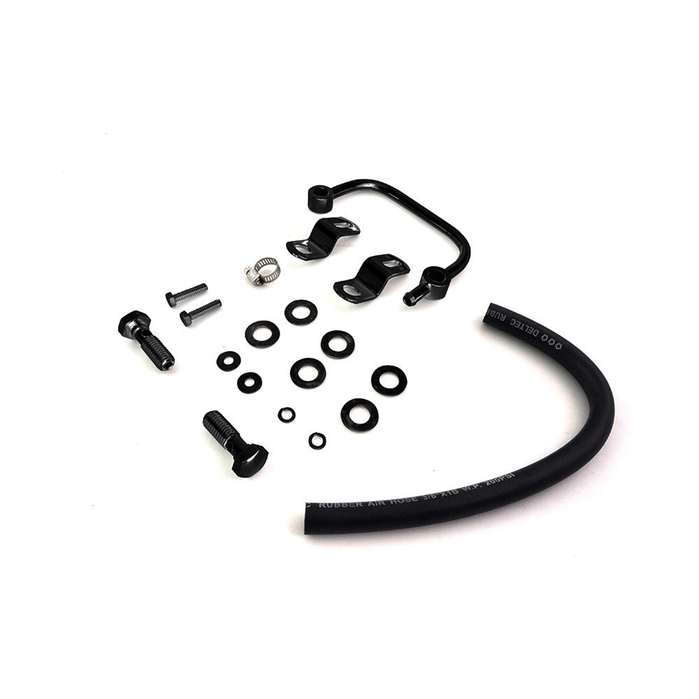 MotoTown A/C Breather Kit, Black for 1991-2022 XL Sportster with aftermarket air cleaner