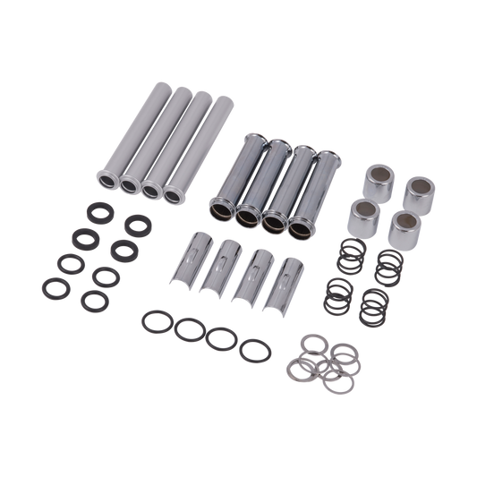 MotoTown Pushrod Cover Kit - 40-Piece Set, Chrome for 2004-2022 XL Sportster and 2008-2012 XR1200 (FG-050002)