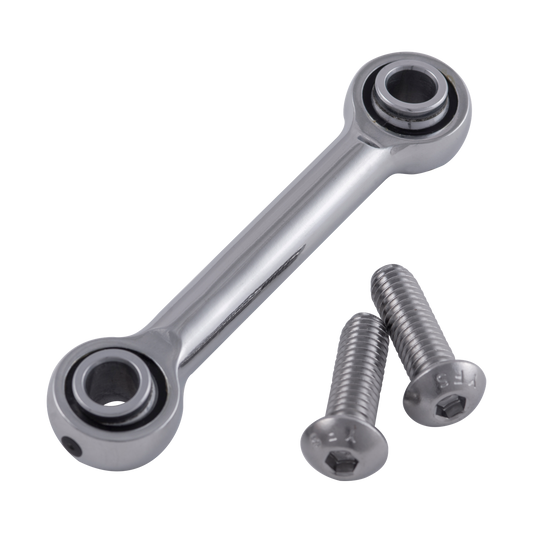 MotoTown Front Engine Mount Stabilizer Link - Chrome for 2004-2021 Sportster XL and 2008-2013 XR (FG-050030)
