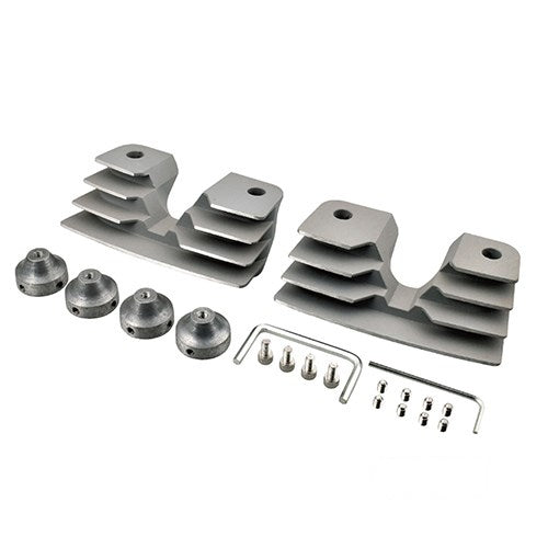 MotoTown Finned Head Bolt Bridge Cover Set - Silver - OEM 43857-00