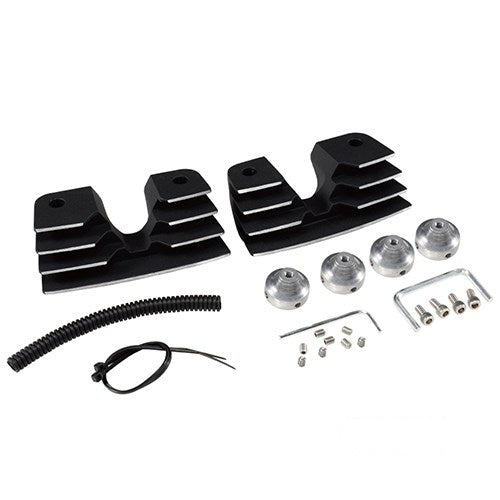 MotoTown Finned Head Bolt Bridge Cover Set - Black - OEM 43859-00