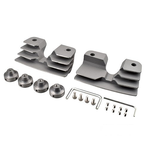 MotoTown Finned Head Bolt Bridge Cover Set - Silver - OEM 43840-01
