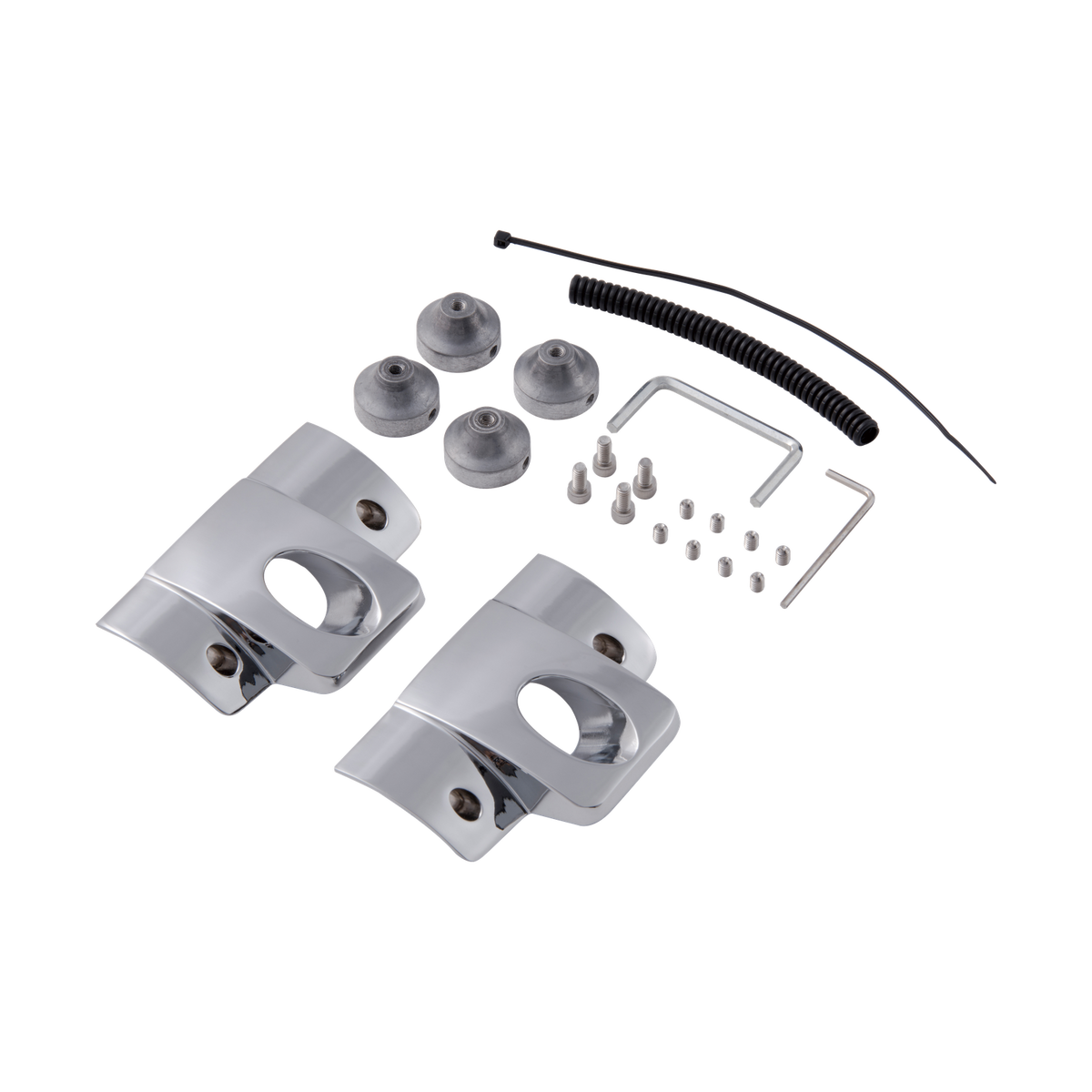 MotoTown Smooth Head Bolt Bridge Cover Set - Chrome for 2004-2022 XL Sportster (FG-050052)