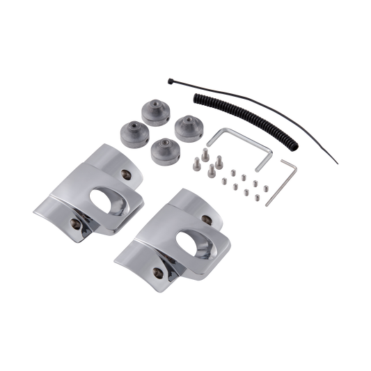 MotoTown Smooth Head Bolt Bridge Cover Set - Chrome for 2004-2022 XL Sportster (FG-050052)