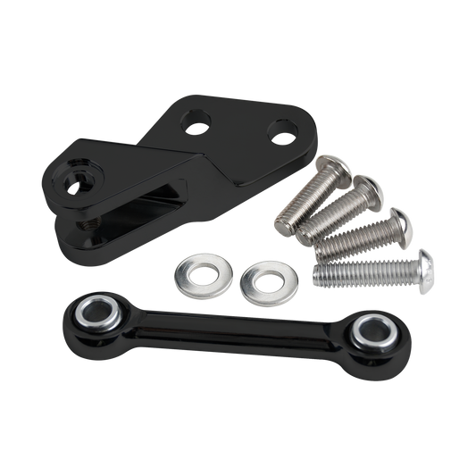 MotoTown XL Frame Bracket With Engine Stabilizer, With Stabilizer Link, Black for 2004-2020 Sportster XL (FG-050080)