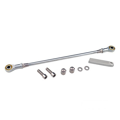 MotoTown 12.25 in. Steel Shift Linkage with Arm Cover - Chrome for 1986-2017 Softail / 1986-2026 Touring and Trike