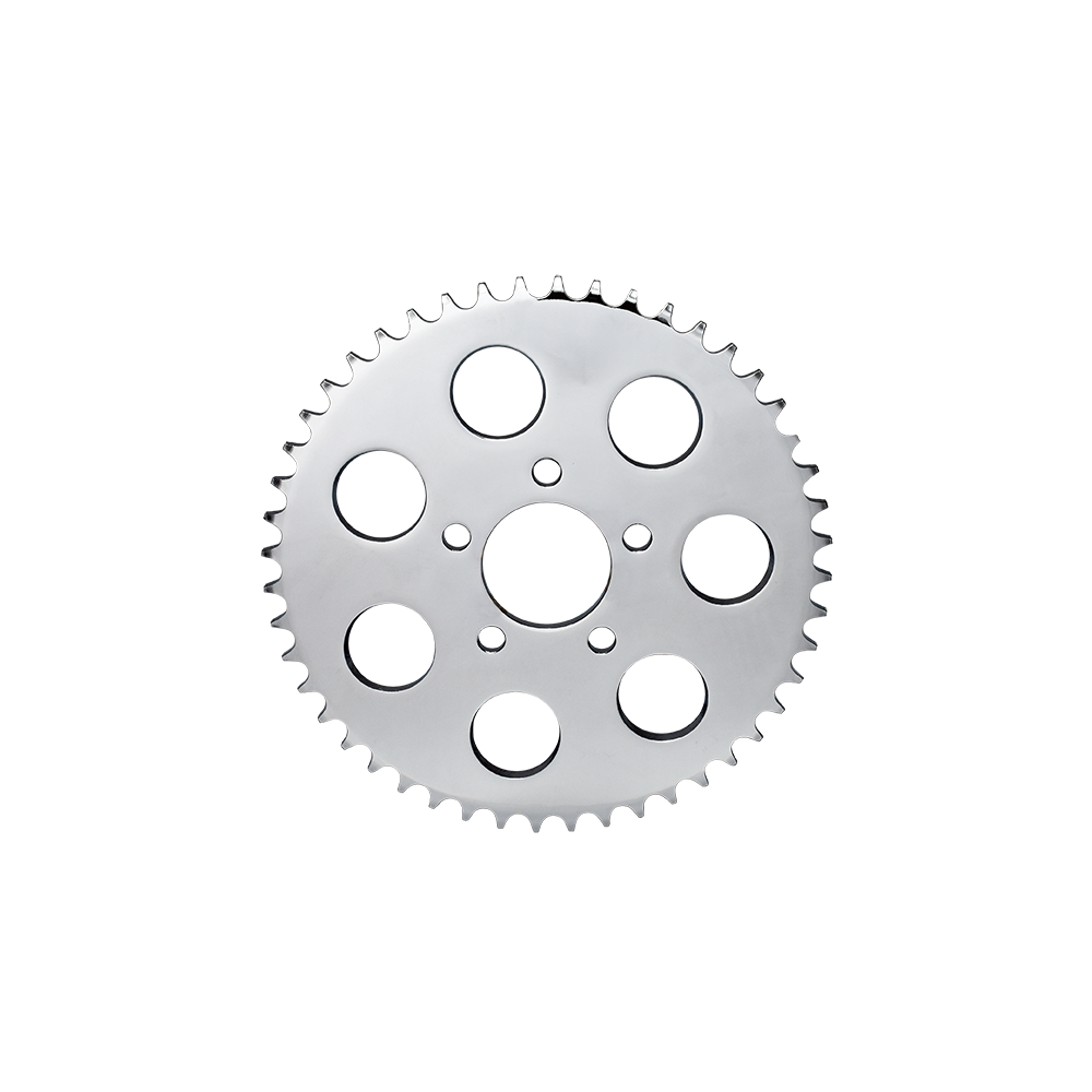 MotoTown Sprocket, Rear, Flat, 2.2 in. ID, 48-Tooth, 7-Hole, Chrome for 2000-2026 Big Twin - FG-060177