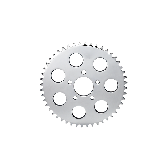 MotoTown Sprocket, Rear, Flat, 2.2 in. ID, 48-Tooth, 7-Hole, Chrome for 2000-2026 Big Twin - FG-060177