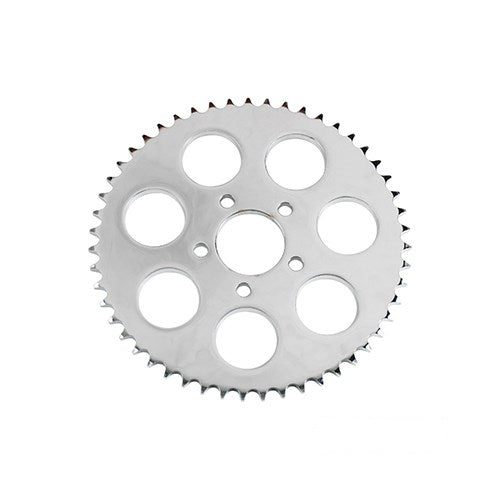 MotoTown Sprocket, Rear, Flat, 2.2 in. ID, 51-Tooth, 7-Hole, Chrome for 2000-2026 Big Twin