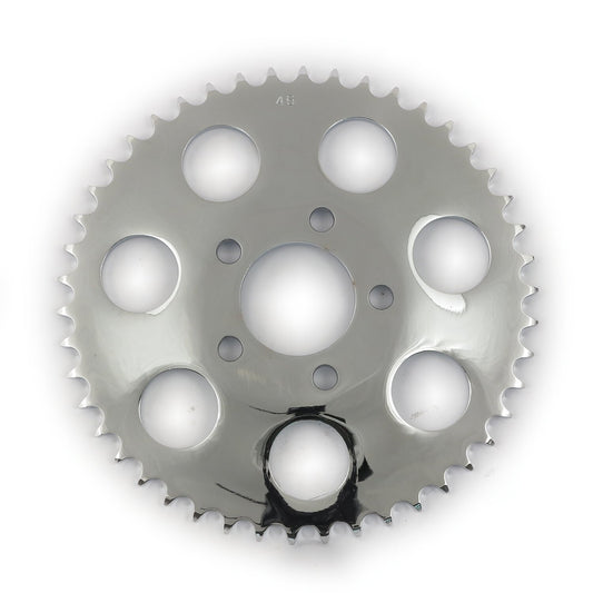 MotoTown Sprocket, Rear, Dished, 2.2 in. ID, 46-Tooth, 7-Hole, 0.23 in. Offset, Chrome for 2000-2026 Big Twin