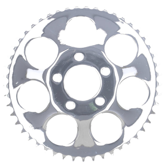 MotoTown Sprocket, Rear, Dished, 2.2 in. ID, 49-Tooth, 7-Hole, 0.23 in. Offset, Chrome for 2000-2026 Big Twin