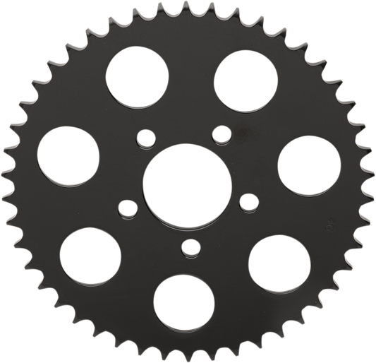 MotoTown 46-Tooth Flat 530-Chain Conversion Rear Sprocket, 2.22 in. Bore - Gloss Black