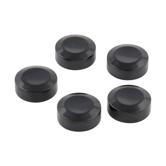 MotoTown 5-Piece Rear Pulley Bolt Cover Set - Gloss Black, OEM 43567-92 for 1993-2025 Softail and 1993-2017 (FG-060287)