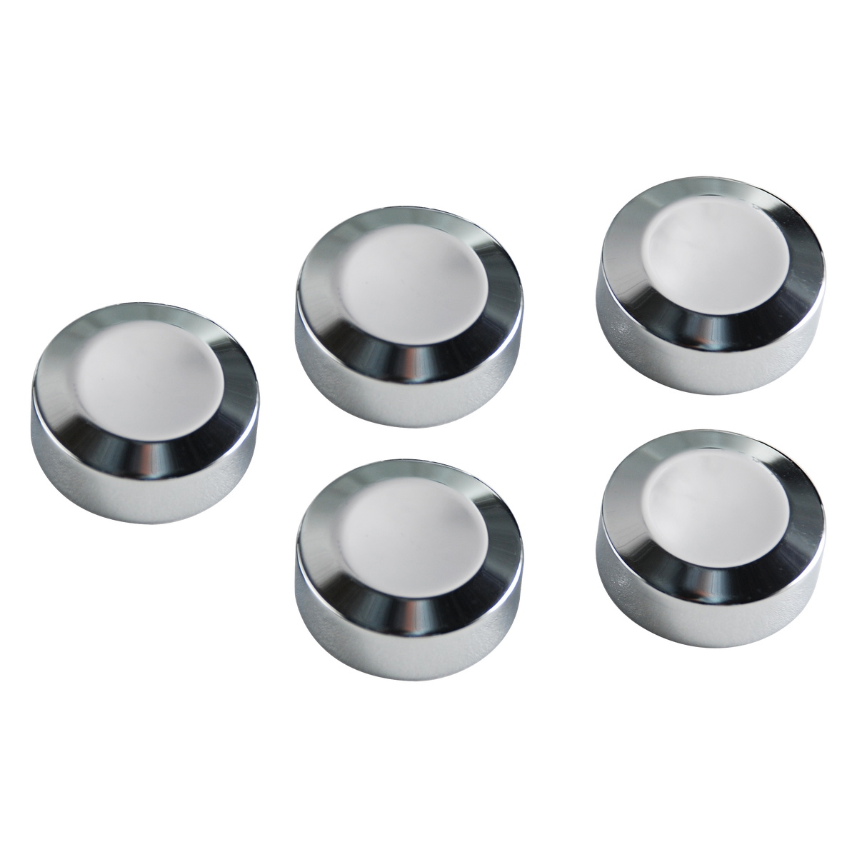 MotoTown 5 件式 1-3/32 in. 後皮帶盤／齒盤螺栓外蓋組－鍍鉻色，OEM 43876-04